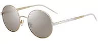 Okulary przeciwsłoneczne - Hugo Boss Damskie okulary przeciwsłoneczne, Matowe białe złoto, - miniaturka - grafika 1