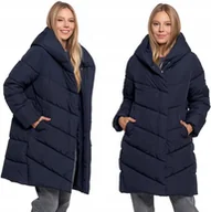 Płaszcze damskie - Damski płaszcz Moraj kurtka ODW9000-003 granatowy XL - miniaturka - grafika 1