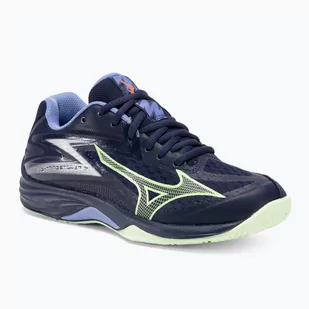 Buty do siatkówki dziecięce Mizuno Lightning Star Z7 Jr eblue/tech green/lolite - Buty sportowe męskie - miniaturka - grafika 1