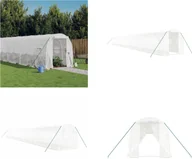 Szklarnie ogrodowe - vidaXL Szklarnia z ramą stalową biała 48 m² 24x2x2 m - Szklarnia - Szklarnie - Tunel foliowy - Szklarnia wolnostojąca - miniaturka - grafika 1