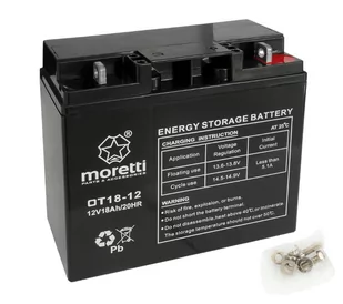 Akumulator Moretti (Gel) OT 12V/18AH do kosiarki - Ładowarki i akumulatory - miniaturka - grafika 4