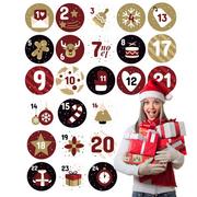 Ozdoby bożonarodzeniowe - Naklejki Na Kalendarz Adwentowy Do Kalendarza Adwentowego Świąteczne 24 szt. - miniaturka - grafika 1
