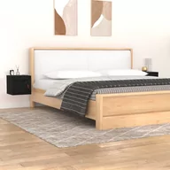 Szafki do salonu - Lumarko Szafki ścienne, 2 szt., czarna, 31,5x30x30 cm, drewno sosnowe - miniaturka - grafika 1