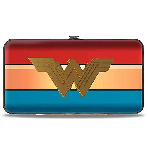 Buckle-Down - Portfel z zawiasami - Wonder Woman 2017 ikona/paski czerwony/złoty/niebieski damskie dziewczyny, wielobarwny