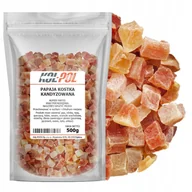 Zdrowa żywność - PAPAJA KANDYZOWANA KOSTKA 500g Suszona w kostkach słodka przekąska Kol-Pol - miniaturka - grafika 1