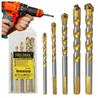 Wiertła - Wiertło Wiertła Do Betonu Zestaw Wierteł 5 sztuk 5mm 6mm 8mm 10mm 12mm - miniaturka - grafika 1