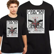 Koszulki męskie - Koszulka Travis Scott Cactus Jack Look Mom I Can Fly Rap Xxl 3390 Czarna - miniaturka - grafika 1