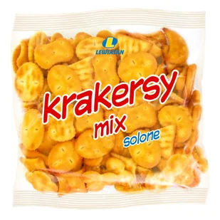 Mix Krakersy Solone LEWIATAN 90g - Chrupiąca Przekąska - Krakersy - miniaturka - grafika 1