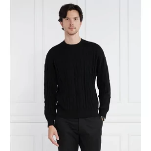 Emporio Armani Wełniany sweter | Regular Fit - Swetry męskie - miniaturka - grafika 1