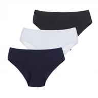 Majtki damskie - Moraj Bawełniane figi damskie rozm L czarny, biały, granat 3-pak - miniaturka - grafika 1