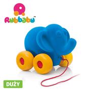 Zabawki sensoryczne - Rubbabu Słoń do ciągnięcia sensoryczny niebieski 8904001211293 - miniaturka - grafika 1