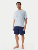 Piżamy męskie - Tommy Hilfiger Piżama UM0UM03649 Niebieski Regular Fit - miniaturka - grafika 1