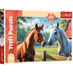 Puzzle 200 Konie na polanieTREFL - Puzzle - miniaturka - grafika 1