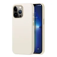 Etui i futerały do telefonów - Dux Ducis Roma skórzane etui do iPhone 13 Pro elegancki pokrowiec z naturalnej skóry biały - miniaturka - grafika 1