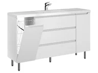 Szafki łazienkowe - Szafka Stojąca Z Umywalką ETH 140 cm KD - Biały Mat - miniaturka - grafika 1