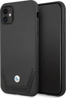 Etui i futerały do telefonów - BMW Etui BMW BMHCN61RSWPK iPhone 11 6,1" czarny/black hardcase Leather Perforate - miniaturka - grafika 1