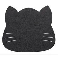 Obrusy i serwetki - Podkładka filcowa KOT 38 x 34 cm czarny - miniaturka - grafika 1