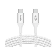 Kable USB - 240W BRAIDED C-C CABLE 2M WHT/ - miniaturka - grafika 1