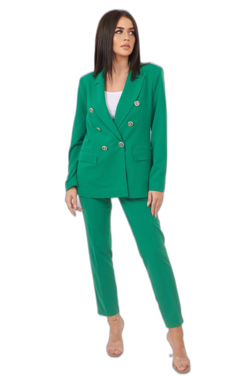 DWURZĘDOWY GARNITUR Z KLASYCZNYMI KLAPAMI 42 ZIELONY