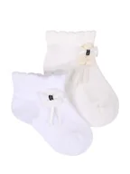 Skarpetki damskie - Skarpety dziewczęce bawełniane ażurowe z kwiatkiem 2PAK 0-6 miesięcy YOCLUB - miniaturka - grafika 1