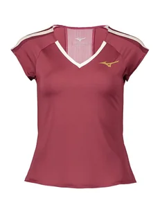 Mizuno Koszulka sportowa w kolorze czerwonym - Koszulki sportowe damskie - miniaturka - grafika 1