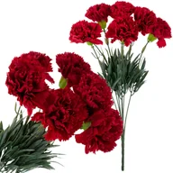 Sztuczne kwiaty - Goździki Bukiet Goździków Gęste Gałązki Liście Łodygi Kwiaty Jak Żywe - miniaturka - grafika 1