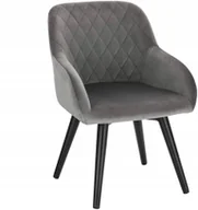 Krzesła obrotowe dla dzieci - Krzesło dziecięce WOLTU z oparciem, aksamitna tkanina, szare - miniaturka - grafika 1