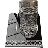 Lampiony i znicze - Znicz witraż akryl SZKA2 25 cm srebrny Ilumini - miniaturka - grafika 1