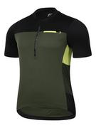 Koszulki sportowe męskie - Protective Koszulka kolarska "Gravel Pit" w kolorze oliwkowo-czarnym - miniaturka - grafika 1