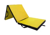 Maty do ćwiczeń - Materac gimnastyczny składany UNDERFIT 180 x 60 x 6 cm miękki żółty - miniaturka - grafika 1