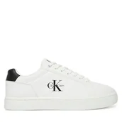 Sneakersy męskie - Sneakersy Calvin Klein Jeans Classic Cupsole Mono Lth YM0YM01369 Biały - miniaturka - grafika 1