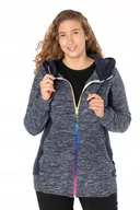 Bluzy damskie - Ciepła Długa Bluza Polarowa Polar Damski 409-2 r S - miniaturka - grafika 1