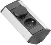 Przedłużacze i rozgałęźniki - Przedłużacz kątowy MINI z regulatorem CCT i gniazdem z uziemieniem, GTV - miniaturka - grafika 1