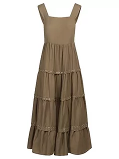 Sukienki - ApartFashion Damska sukienka lniana, szarobrązowy, 40 - grafika 1