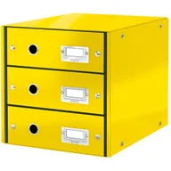Półki na dokumenty - Leitz INNY Pojemnik Z Szufladami Click Store Wow 3 Szuflady Żółty 135L126 - miniaturka - grafika 1
