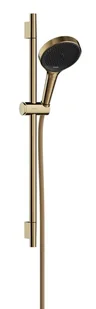 Hansgrohe Rainfinity - Zestaw głowicy prysznicowej, drążka i węża, 3 dysze, kolor złoty 28745990 - Zestawy prysznicowe - miniaturka - grafika 1