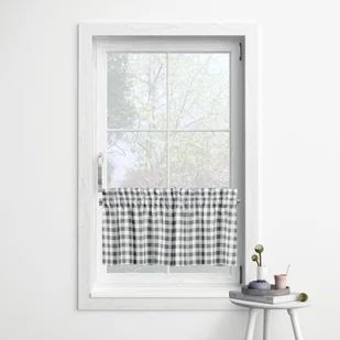 Zazdrostka WINTER wzór BN13 | szara krata 45 x 120 cm - Firany - miniaturka - grafika 1