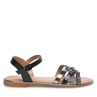 Sandały damskie - Sandały Jenny Fairy WYL0710-11 Czarny - miniaturka - grafika 1