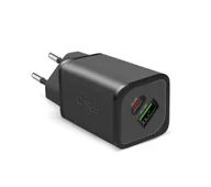 Ładowarki do telefonów - SBS NanoTube GaN PD 1XUSB-C 1XUSB-A 65W Czarny - miniaturka - grafika 1
