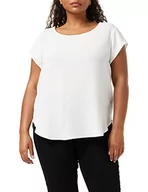 Koszulki i topy damskie - ONLY Women Unicolored Short Sleeve Blouse | Basic Round Neckline | Blouses T-Shirt Top ONLVIC, Colours:White, Size:42 - miniaturka - grafika 1