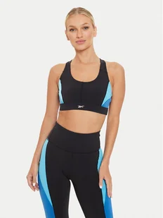 Reebok Biustonosz sportowy Lux Racer Bra 100075367 Czarny - Biustonosze - miniaturka - grafika 1
