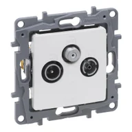 Gniazdka elektryczne - Legrand Gniazdo TV-RD-SAT Niloe Selection 762465 zakończeniowe 10 dB perła - miniaturka - grafika 1
