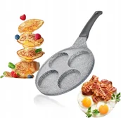 Patelnie - PATELNIA DO racuchów jajek placuszków 26cm GRANITE szary banquet na prezent - miniaturka - grafika 1