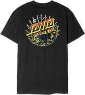 Koszulki męskie - t-shirt SANTA CRUZ KENDALL WOLF DOT TEE Black - miniaturka - grafika 1