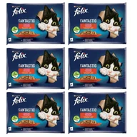 Mokra karma dla kotów - FELIX Wiejskie Smaki w galaretce z wołowina i kurczakiem 12x(4x85g) - miniaturka - grafika 1