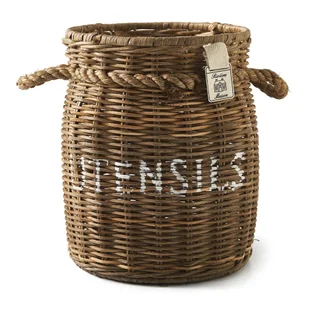 Riviera Maison Rustykalny rattanowy Uchwyt na przybory kuchenne 19x19x21 cm - Kosze wiklinowe - miniaturka - grafika 1
