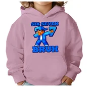 Bluzy dla dziewczynek - BLUZA DZIECIĘCA Z KAPTUREM 67 SIX SEVEN BRUH 146-152 DLA DZIECKA PREZENT - miniaturka - grafika 1
