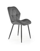 Krzesła - Krzesło tapicerowane K453 VELVET szare - miniaturka - grafika 1