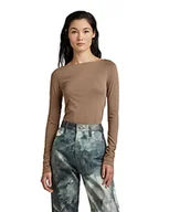 Koszulki i topy damskie - G-STAR RAW Damski top typu slim, Brązowy (Deep Walnut D22754-d266-b743), XL - miniaturka - grafika 1