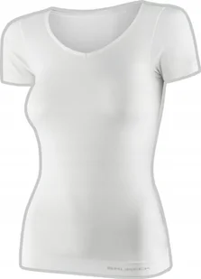 Brubeck SS1398W Koszulka damska z krótkim rękawem COMFORT MERINO kremowy M - Koszulki sportowe damskie - miniaturka - grafika 1
